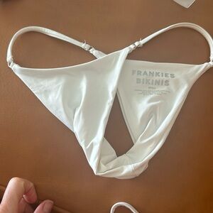 Frankies Bikini, white thong never been worn because ended up being too small